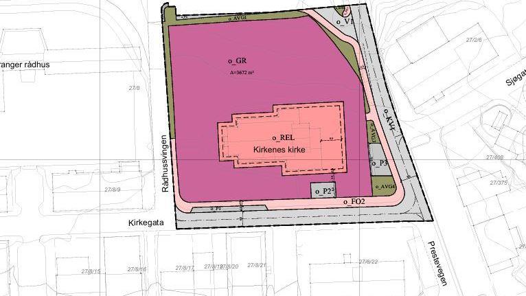 Lenke til artikkel: Til offentlig ettersyn - Forslag til detaljregulering for Kirkenes kirke - planID: 2025002