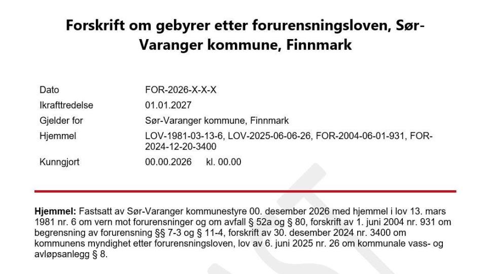 Lenke til artikkel: Høring - Forskrift om gebyrer etter forurensningsloven